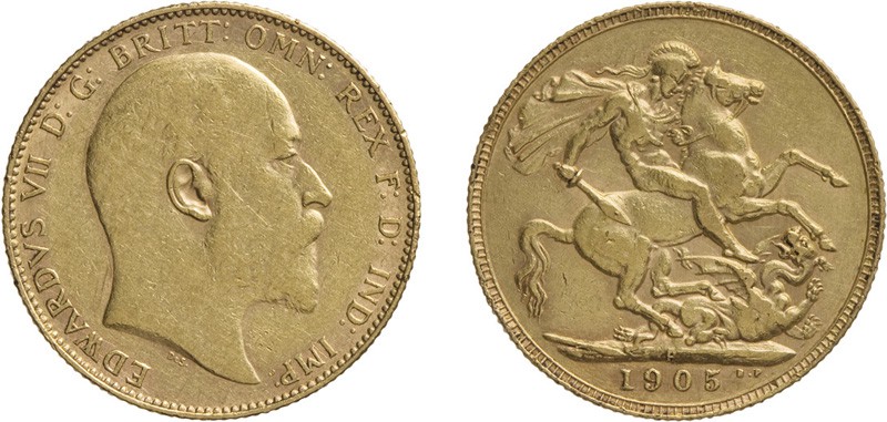 ZECCHE ESTERE. GRAN BRETAGNA (AUSTRALIA). 
EDOARDO VII (1901-1910). 
SOVEREIGN...