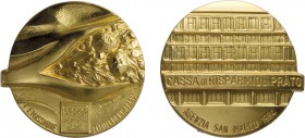 MEDAGLIE E DECORAZIONI. PRATO.
Oro, 30 gr, 29x30 mm. SPL
Medaglia in oro della Cassa di Risparmio Prato