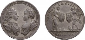 MEDAGLIE ESTERE. ASBURGO. LEOPOLDO II. 
Medaglia d'argento 1765 per il matrimonio con l'infanta spagnola Maria Ludovica a Innsbruck.
Vienna. Argento...