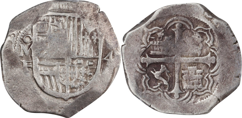 MEXICO. Cob 4 Reales, ND (1598-1606)-Mo F. Mexico City Mint. Philip III. PCGS VF...