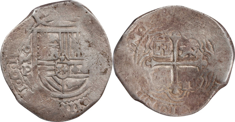 MEXICO. Cob 8 Reales, ND (1634-65)-Mo P. Mexico City Mint. Philip IV. PCGS Genui...