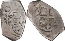 MEXICO. Cob 4 Reales, 1732-Mo F. Mexico City Mint. Philip V. PCGS Genuine--Chopmark, Fine Details.

KM-40A; Cal-1096. Weight: 13.22 gms. While this ...