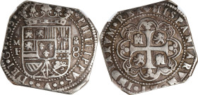 MEXICO. 8 Reales Klippe, 1733-Mo MF. Mexico City Mint. Philip V. NGC EF-40.

KM-48; Cal-1431. Nicely preserved with bold design features and even we...