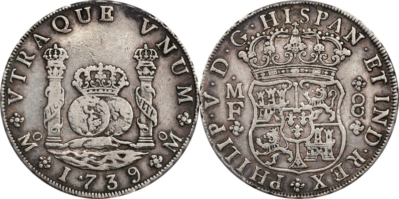 MEXICO. 8 Reales, 1739-Mo MF. Mexico City Mint. Philip V. PCGS VF-30.

KM-103;...