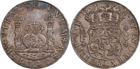 MEXICO. 8 Reales, 1742-Mo MF. Mexico City Mint. Philip V. PCGS AU-53.

KM-103; Cal-1461. Exhibiting some subtle iridescence near the peripheries on ...