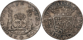 MEXICO. 8 Reales, 1744-Mo MF. Mexico City Mint. Philip V. PCGS Genuine--Tooled, EF Details.

KM-103; Cal-1466. Soothing, champagne gray tones and a ...