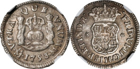 MEXICO. 1/2 Real, 1753-Mo M. Mexico City Mint. Ferdinand VI. NGC AU-58.

KM-67.1. A beautiful nearly Uncirculated example, delivering rich alluring ...