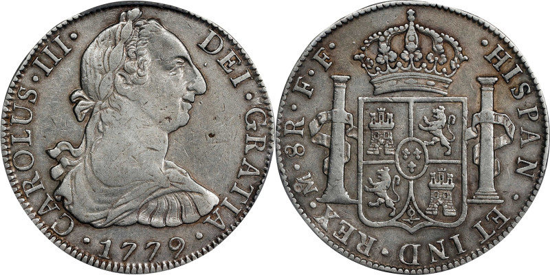 MEXICO. 8 Reales, 1779-Mo FF. Mexico City Mint. Charles III. PCGS EF-40.

KM-1...