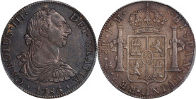 MEXICO. 8 Reales, 1786-Mo FM. Mexico City Mint. Charles III. PCGS AU-55.

KM-106.2A; Cal-1129. Exhibiting only evidence of mild circulation and over...