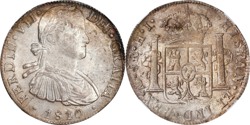 MEXICO. 8 Reales, 1810-Mo HJ. Mexico City Mint. Ferdinand VII. NGC AU-58.

KM-...