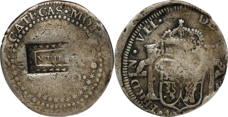 MEXICO. VTIL. War of Independence. 2 Reales, ND (1810-21). Ferdinand VII. PCGS F...