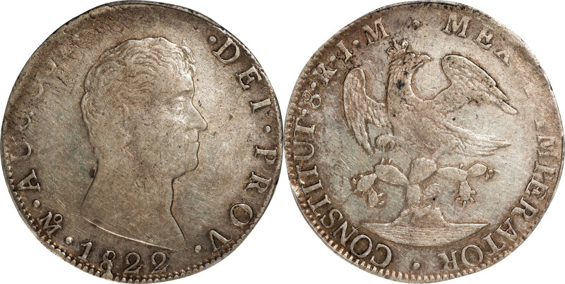 MEXICO. 8 Reales, 1822-Mo JM. Mexico City Mint. Augustin I Iturbide. PCGS VF-35....