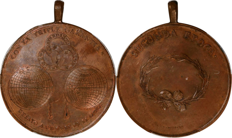 MEXICO. Independence (Second Epoch) Bronze Award Medal, ND (1823-24). Agustin I ...