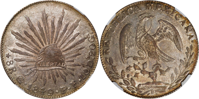 MEXICO. 8 Reales, 1849-Go PF. Guanajuato Mint. NGC AU-55.

KM-377.8; DP-Go33. ...