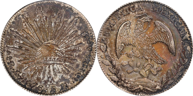 MEXICO. 8 Reales, 1876-Go FR. Guanajuato Mint. PCGS MS-62.

KM-377.8; DP-Go56....