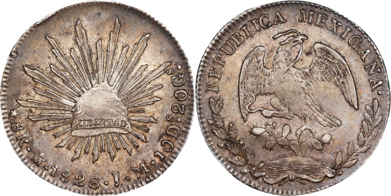 MEXICO. 8 Reales, 1826-Mo JM. Mexico City Mint. PCGS EF-45.

KM-377.10; DP-Mo0...