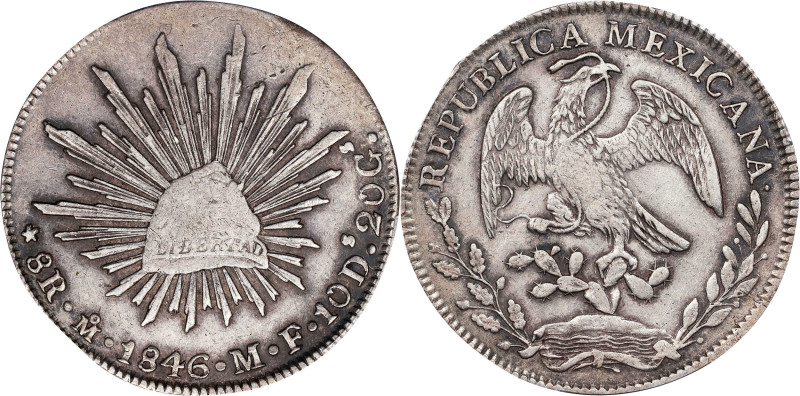 MEXICO. 8 Reales, 1846-Mo MF. Mexico City Mint. PCGS EF-40.

KM-377.10; DP-Mo3...