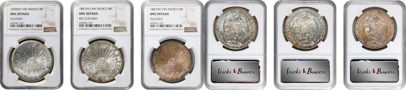 MEXICO. Trio of 8 Reales (3 Pieces), (1878-87)-Mo MH. All NGC Certified.

1) 1...