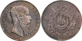 MEXICO. Peso, 1867-Mo. Mexico City Mint. Maximilian I. PCGS Genuine--Scratch, AU Details.

KM-388.1. Despite displaying a scratch and past evidence ...
