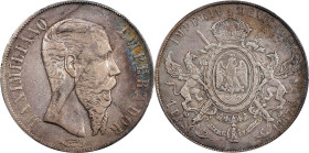 MEXICO. Peso, 1867-Mo. Mexico City Mint. Maximilian I. PCGS Genuine--Cleaned, VF Details.

KM-388.1. Some cleaning is observed, as well as evidence ...