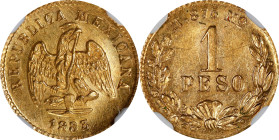 MEXICO. Gold Peso, 1883/72-Mo M. Mexico City Mint. NGC Unc Details--Cleaned.

Fr-157; KM-410.5. Mintage: 1,000. Well struck with surfaces that are s...