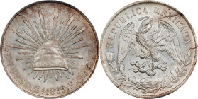 MEXICO. Mint Error -- Struck on Defective Planchet -- Peso, 1899-Zs FZ. Zacatecas Mint. PCGS MS-62.

KM-409.3. Noted "Struck on Defective Planchet" ...