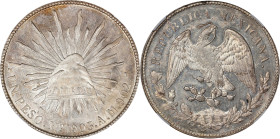 MEXICO. Peso, 1903-Mo AM. Mexico City Mint. NGC MS-62.

KM-409.2. Free from distracting marks with decent reflective qualities in the fields.

Est...