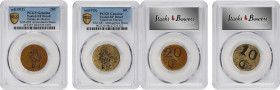 MEXICO. Estado de Mexico - Amecameca. Duo of 20 Centavos & 10 Centavos (2 Pieces), ND (1915). Both PCGS Genuine--Tooled, EF Details Certified.

1) 1...