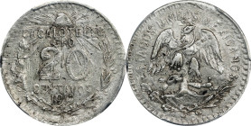 MEXICO. Guerrero. Cacalotepec. 20 Centavos, 1917-GRO. PCGS Genuine--Tooled, EF Details.

KM-652; GB-151. A VERY RARE Revolutionary piece struck by t...