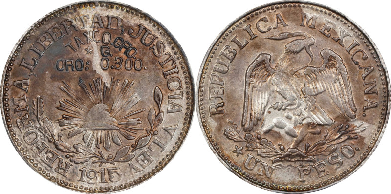 MEXICO. Guerrero. Taxco. Peso, 1915-GRO. PCGS Genuine--Cleaned, AU Details.

K...