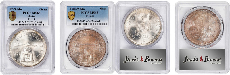 MEXICO. Duo of Onzas, 1979 & 1980. Mexico City Mint. Both PCGS Certified.

1) ...