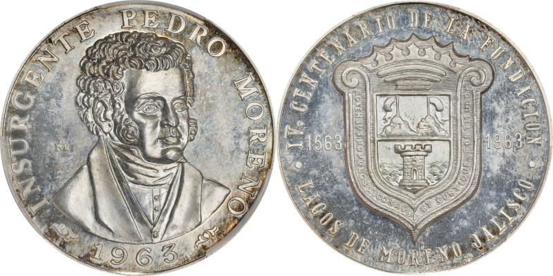 MEXICO. Pedro Moreno/400th Anniversary of Lagos de Moreno Silver Medal, 1963-Mo....