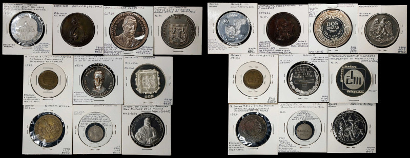 MEXICO. Group of Mostly Silver Medals (10 Pieces), 1810-1974. Average Grade: EXT...