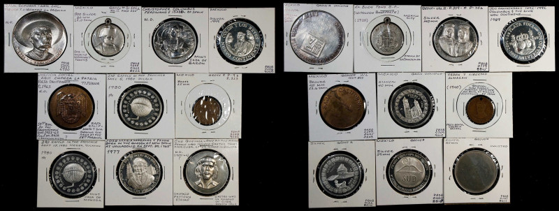 MEXICO. Group of Mostly Silver Medals (10 Pieces), 1910-1992. Average Grade: ABO...