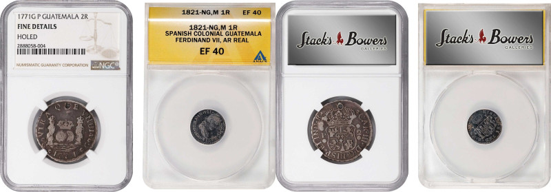 GUATEMALA. Duo of Mixed Denominations (2 Pieces), 1771-1821. Both NGC or ANACS C...