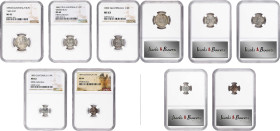 GUATEMALA. Quintet of Minor Issues (5 Pieces), 1880-99. All NGC Certified. Grade Range: MS-62 to MS-66.

A nice mixture of varied Guatemalan silver ...