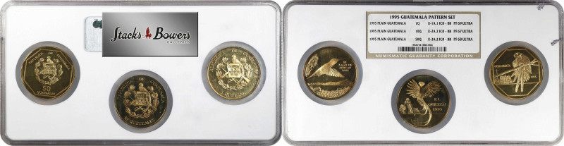 GUATEMALA. Pattern Set (3 Pieces), 1995. All NGC Certified.

1) 50 Quetzales. ...