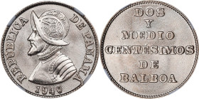 PANAMA. 2-1/2 Centesimos, 1940. Philadelphia Mint. NGC MS-67.

KM-16. A beautiful Superb-Gem representative, this tremendous example delivers entici...