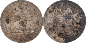 PERU. 8 Reales, 1760-LM JM. Lima Mint. Charles III. PCGS Genuine--Chopmark, VF Details.

KM-A64.1; Cal-468. Variety with dots above both mintmarks. ...