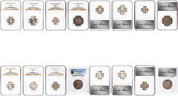 LATIN AMERICA. Octet of Minors (8 Pieces), 1767-1916. All NGC or PCGS Certified.

1) ARGENTINA. 10 Centavos, 1882. NGC MS-64. KM-26. 2) BRAZIL. 500 ...