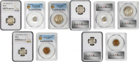 LATIN AMERICA. Quintet of Minors (5 Pieces), 1842-1947. All NGC or PCGS Certified. Grade Range: AU Details to MS-64.

A mixed assortment of issues f...
