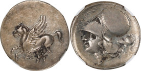 AKARNANIA. Argos Amphilochikon. AR Stater (8.54 gms), ca. 360-330 B.C. NGC Ch EF, Strike: 5/5 Surface: 4/5.

HGC-4, 783; Pegasi-11; BCD Akarnania-13...