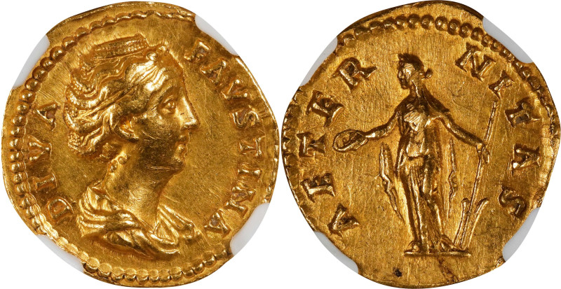 FAUSTINA SENIOR (WIFE OF ANTONINUS PIUS). AV Aureus (7.24 gms), Rome Mint, ca. A...