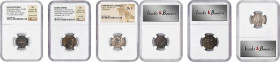 MIXED LOTS. Trio of Mixed Denominations (3 Pieces), 1st Century B.C. to A.D. 4th Century. All NGC Certified.

1) Roman Republic. AR Denarius, Q. Pom...