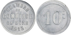 ALGERIA. Bone. Aluminum 10 Centimes Token, 1915. Paris Mint. PCGS MS-65.

KM-TnB3; Lec-212. Quite sharply struck and extremely lustrous, this gliste...