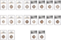 AUSTRIA. Graz. Group of Minors (10 Pieces), 1624-87. Graz Mint. All NGC Certified.

Containing 6 Kreuzers (8) and 3 Kreuzers (2), and spanning over ...