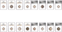 AUSTRIA. Olmutz. Octet of Minors (8 Pieces), 1665-75. Kremsier Mint. Karl II von Liechtenstein-Kastelkorn. All NGC Certified.

1) 6 Kreuzer, 1674. N...