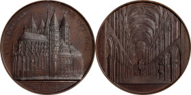 BELGIUM. Tournai. Tournai Cathedral Bronze Medal, 1857. Geerts (Ixelles) Mint. PCGS SPECIMEN-64.

Ross-M200 (R1); Van Hoydonck-151; Reinecke-18; Bou...