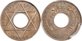BRITISH WEST AFRICA. 1/10 Penny, 1936-H. Birmingham (Heaton) Mint. Edward VIII. PCGS SPECIMEN-65.

KM-16. A handsome and appealing Gem specimen, thi...