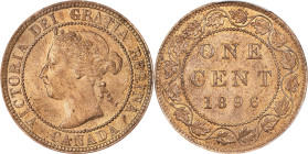 CANADA. Cent, 1896. London Mint. Victoria. PCGS MS-64 Red Brown.

KM-7. Presenting a vibrant woodgrain nature, this near-Gem dazzles with immense br...